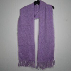 J.Crew Made in Italy Wool Blend Lavender Fringe Scarf